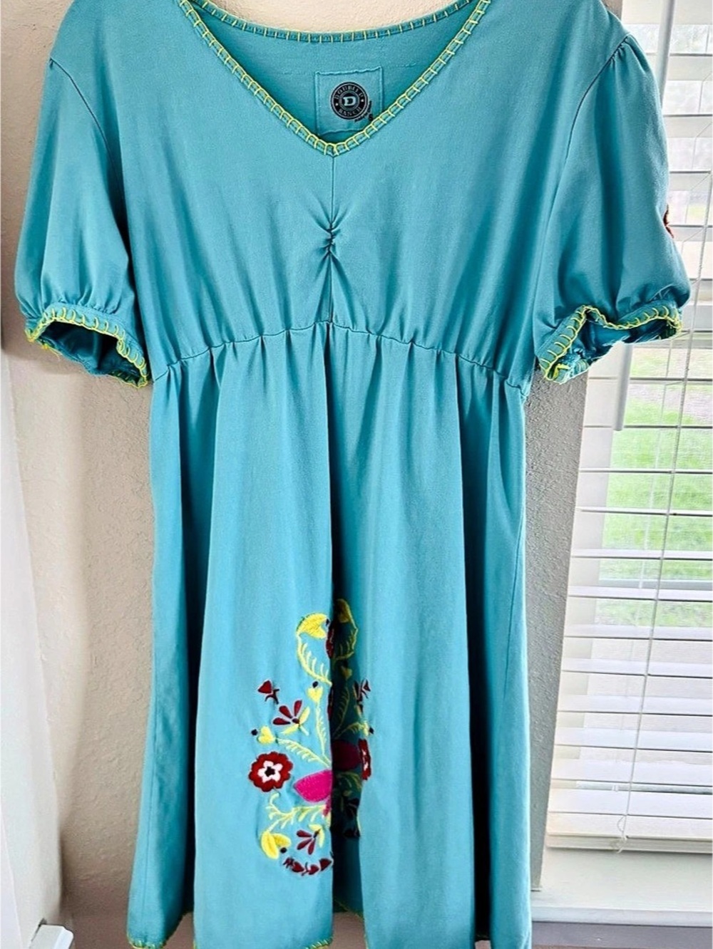 Double D Ranch Embroidered Mini Dress Blue Size Small